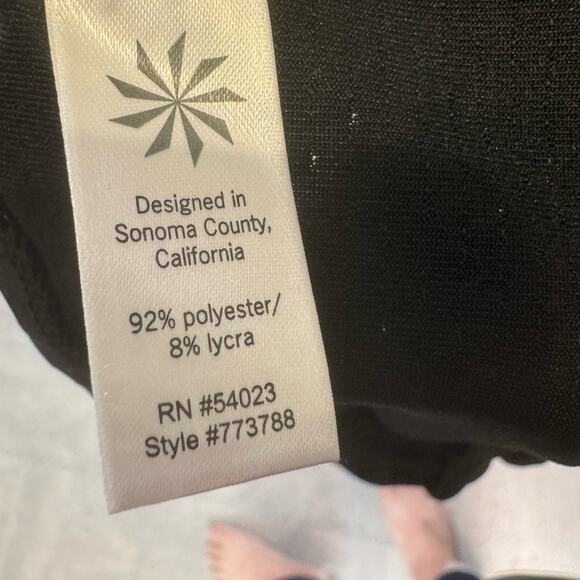 Athleta Black Athletic Tennis Mini Skirt Womens MT Elastic Waist Stretch A-Line - Picture 8 of 10